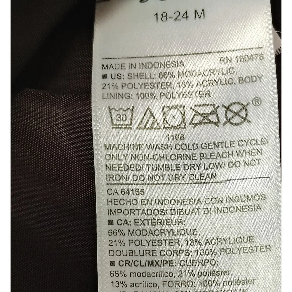 Old Navy Girls Faux Fur Vest Toddler 18-24 Months Brown Fuzzy - Cozy - Picture 5 of 6